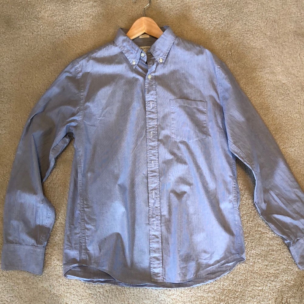J crew slim stripe secret wash button down